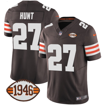 Men's Browns 1946 75th Anniversary Patch Jersey - All Stitched