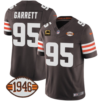 Men's Browns 1946 75th Anniversary Patch Jersey - All Stitched