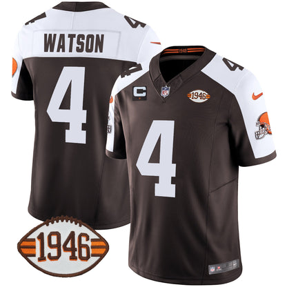 Men's Browns 1946 75th Anniversary Patch Jersey - All Stitched