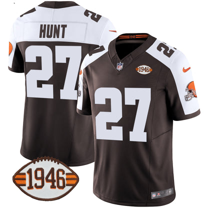 Men's Browns 1946 75th Anniversary Patch Jersey - All Stitched