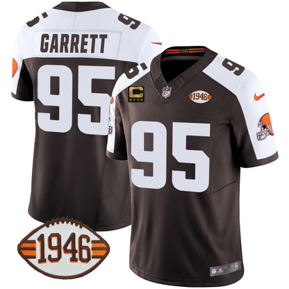 Men's Browns 1946 75th Anniversary Patch Jersey - All Stitched