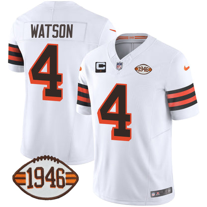 Men's Browns 1946 75th Anniversary Patch Jersey - All Stitched