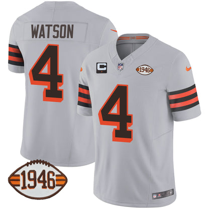 Men's Browns 1946 75th Anniversary Patch Jersey - All Stitched