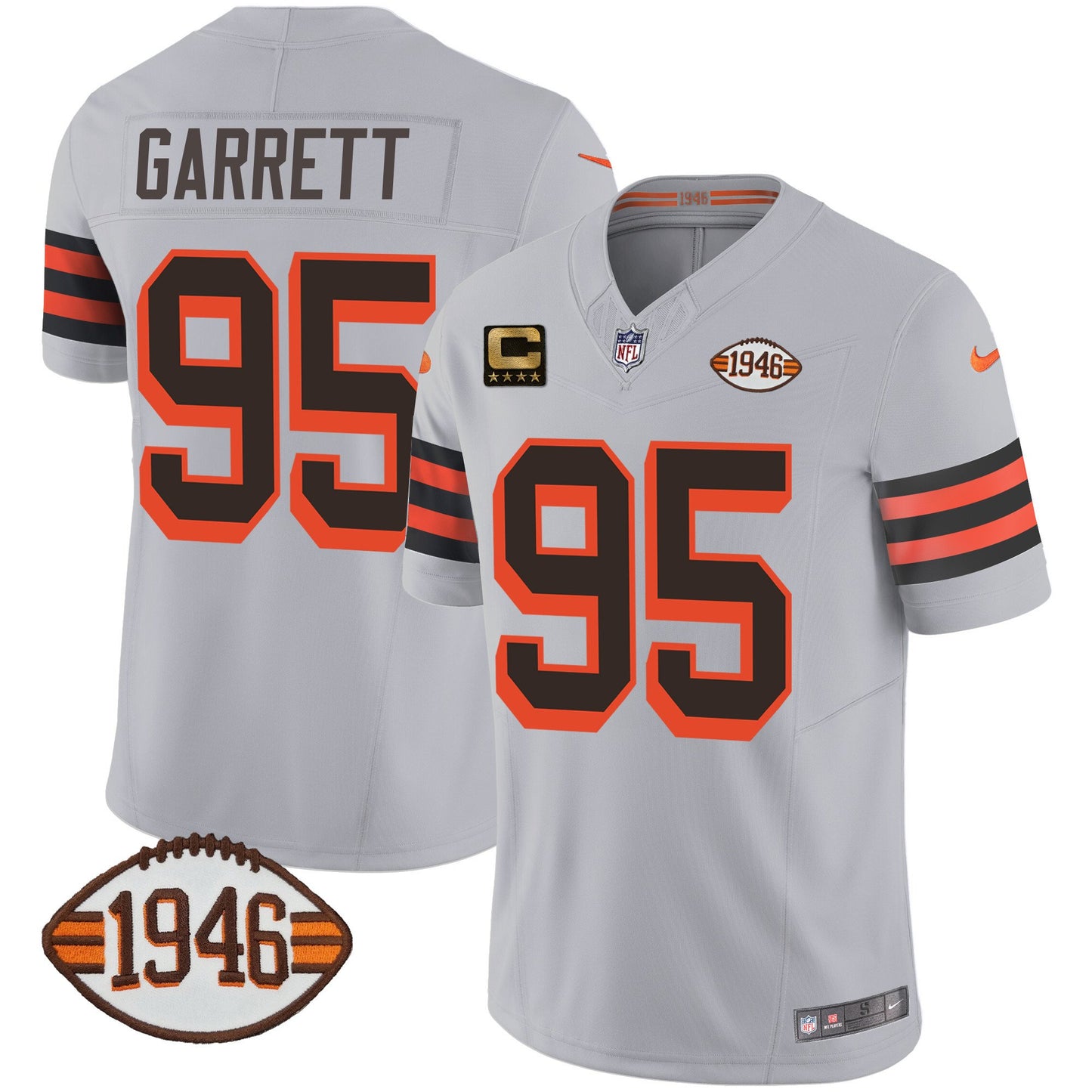 Men's Browns 1946 75th Anniversary Patch Jersey - All Stitched