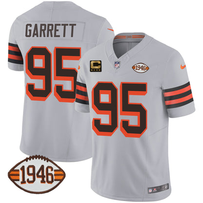 Men's Browns 1946 75th Anniversary Patch Jersey - All Stitched