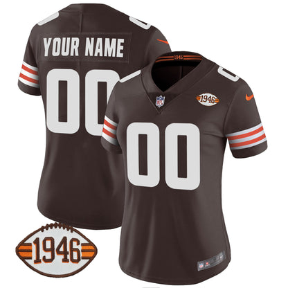 Browns 1946 75th Anniversary Patch Custom Jersey - All Stitched