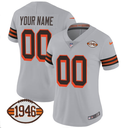 Browns 1946 75th Anniversary Patch Custom Jersey - All Stitched