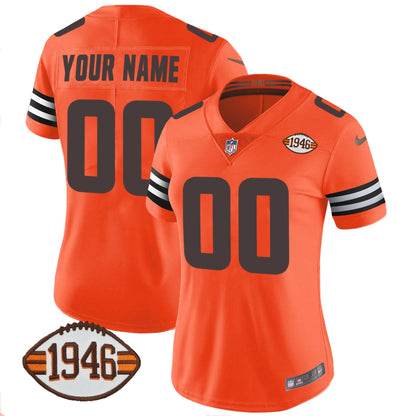 Browns 1946 75th Anniversary Patch Custom Jersey - All Stitched