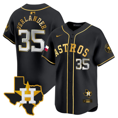 Men's Houston Astros Texas Patch Vapor Premier Limited Jersey - All Stitched