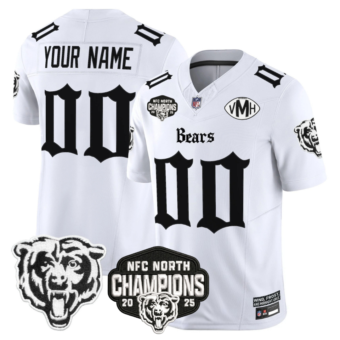 CHI 'Gothic Midway Legacy' NFC North Champions Patch Vapor Limited Jersey - All Stitched