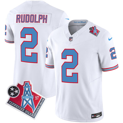 Men's Titans 1997 Throwback Limited Vapor Jersey V2 - All Stitched