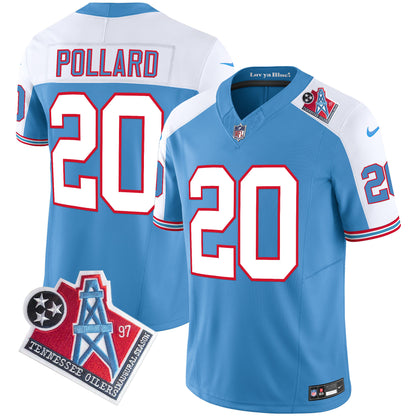 Men's Titans 1997 Throwback Limited Vapor Jersey V2 - All Stitched