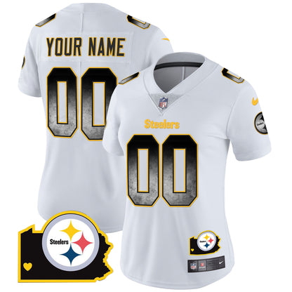 Steelers Arch Smoke Home Patch Vapor Custom Jersey - All Stitched