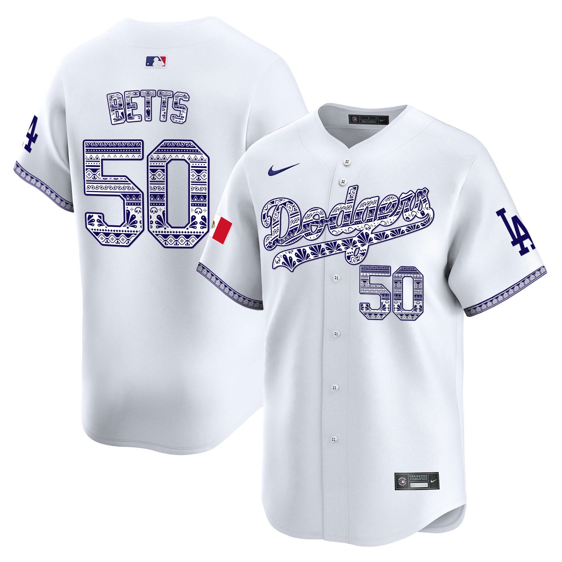 Los Angeles Dodgers Mexico Vapor Premier Limited Jersey V3 - All Stitched