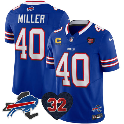 Men's Bills O.J. Simpson Patch Vapor Limited Jersey - All Stitched