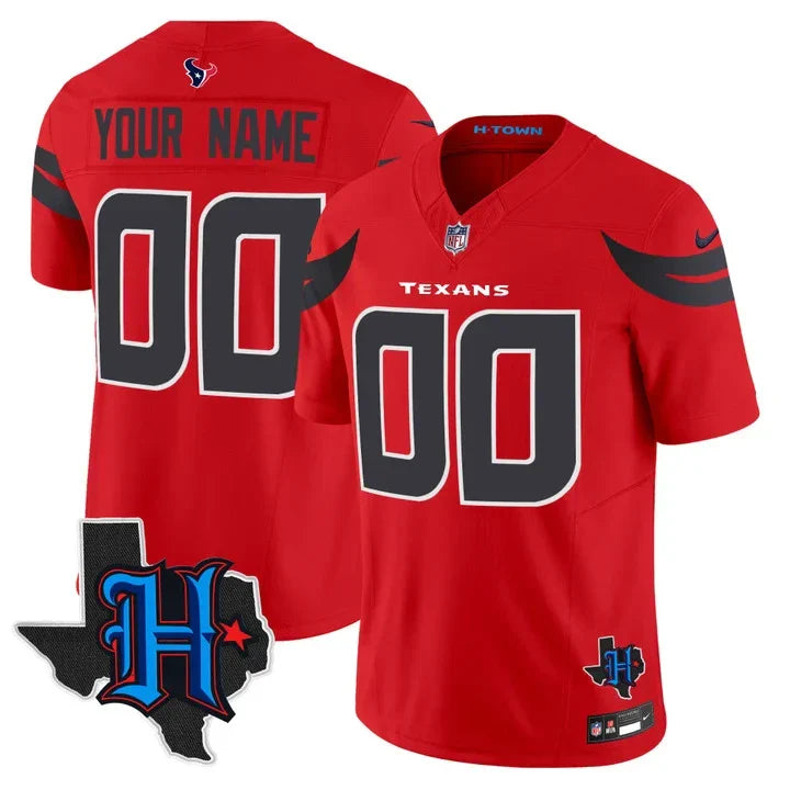 Houston Texans 2024 Texas Patch Vapor Limited Custom Jersey - All Stitched