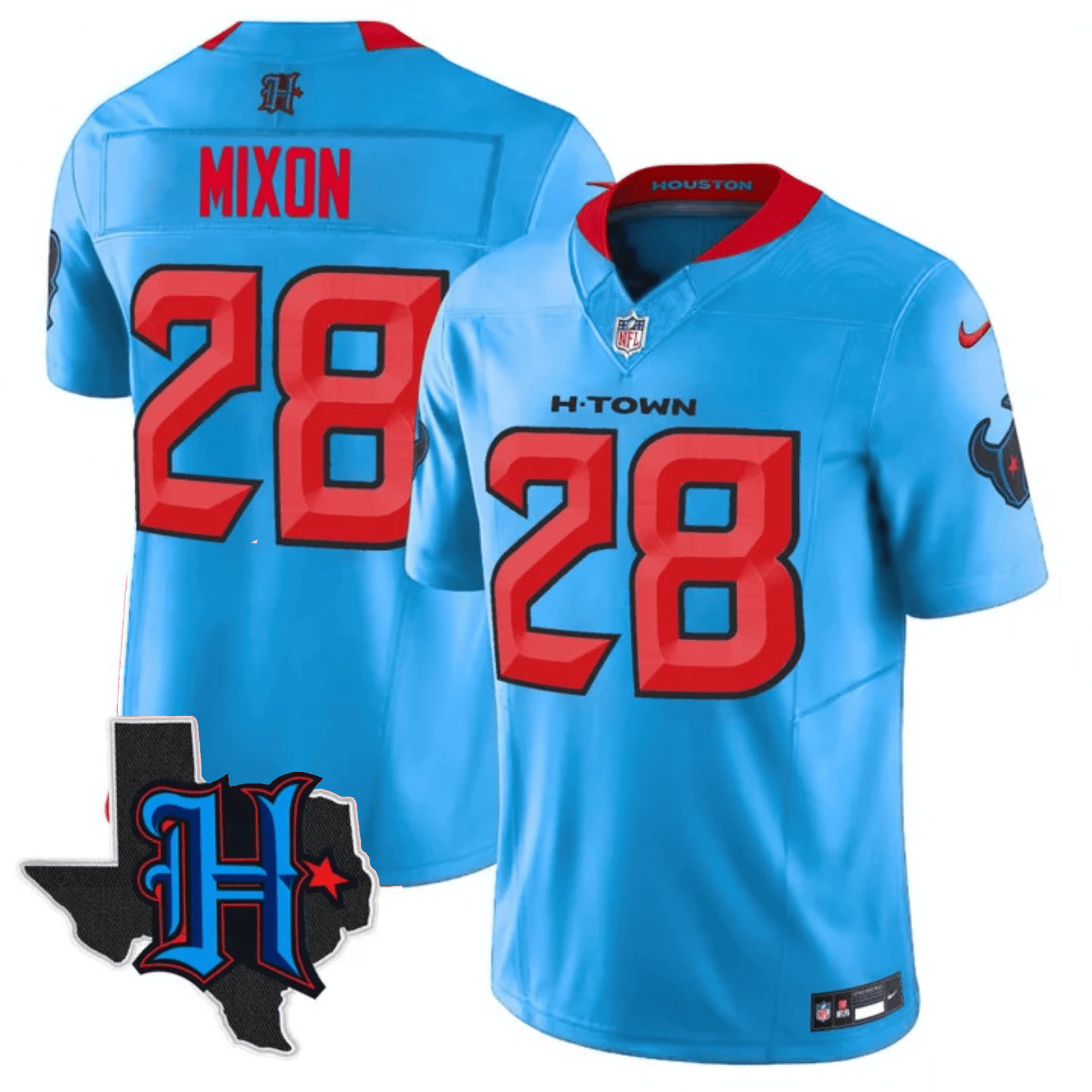 Men's Houston Texans 2024 Texas Patch Vapor Limited Jersey - All Stitched