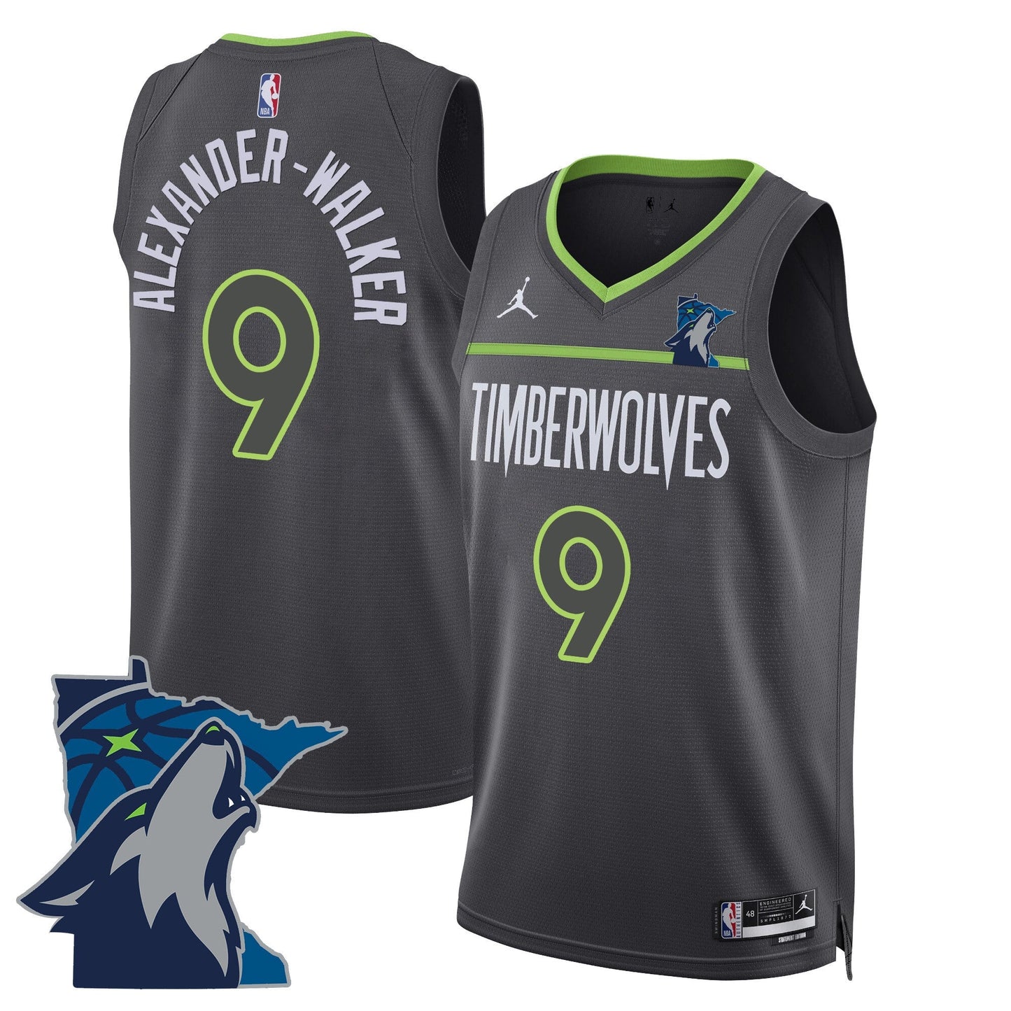 Men's Minnesota Timberwolves Swingman Jersey - Minnesota Patch - All Stitched