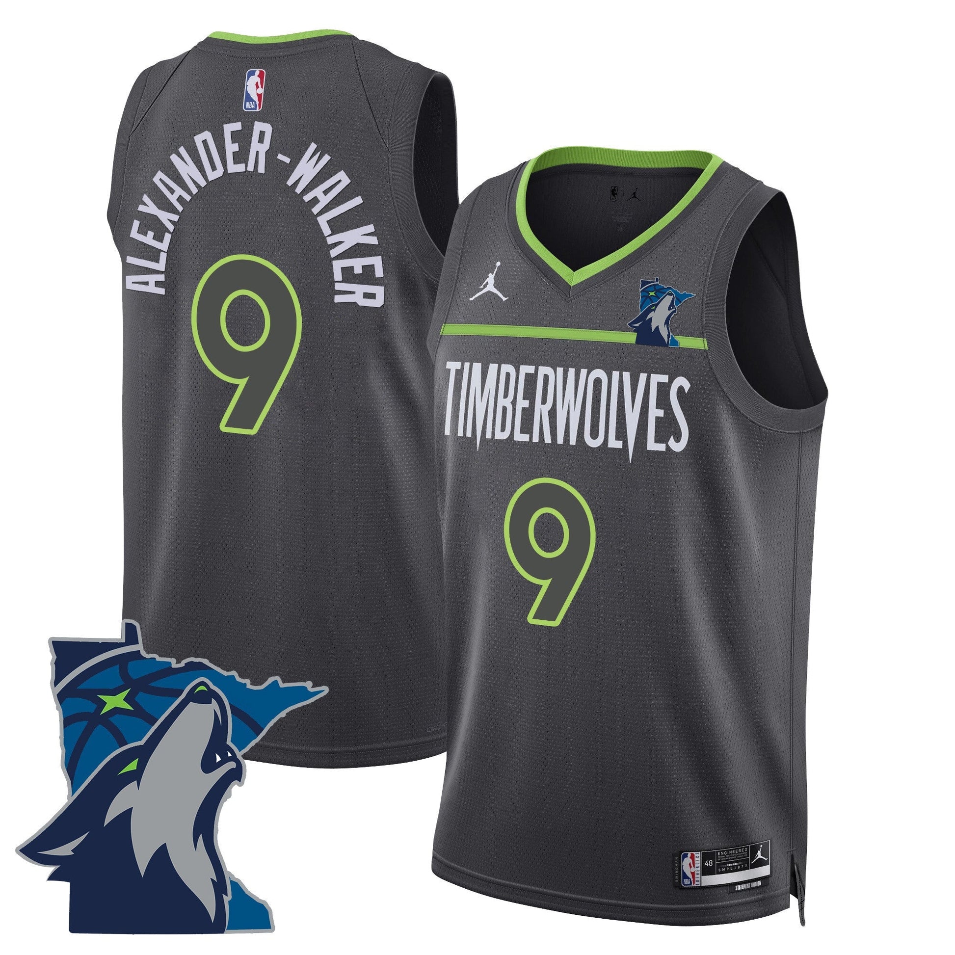Men's Minnesota Timberwolves Swingman Jersey - Minnesota Patch - All Stitched