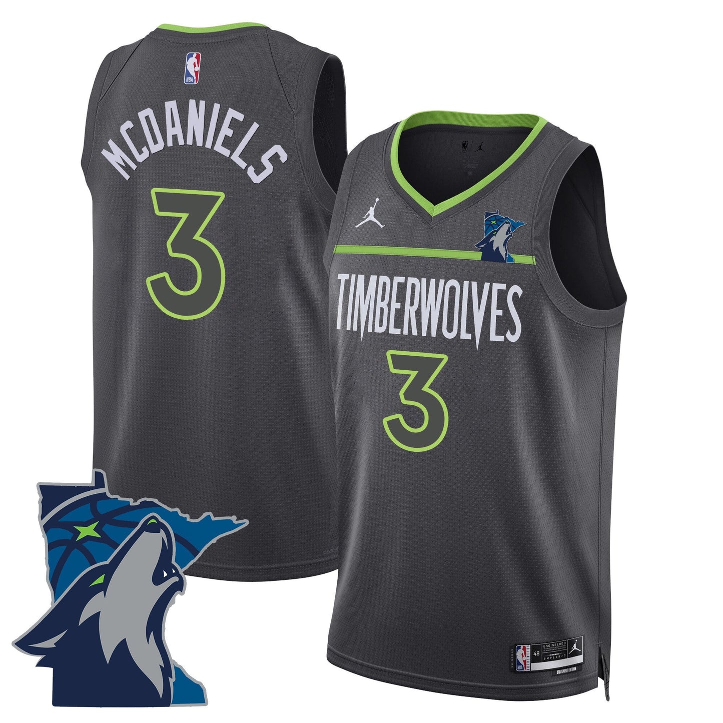 Men's Minnesota Timberwolves Swingman Jersey - Minnesota Patch - All Stitched