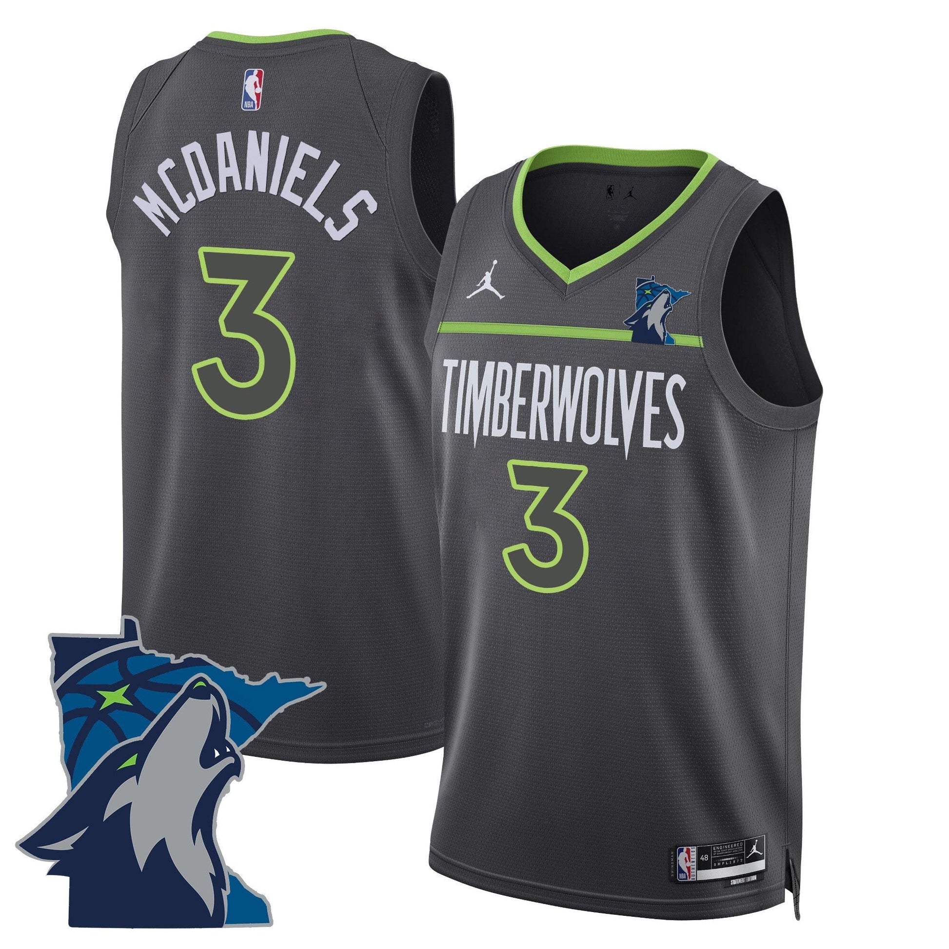 Men's Minnesota Timberwolves Swingman Jersey - Minnesota Patch - All Stitched