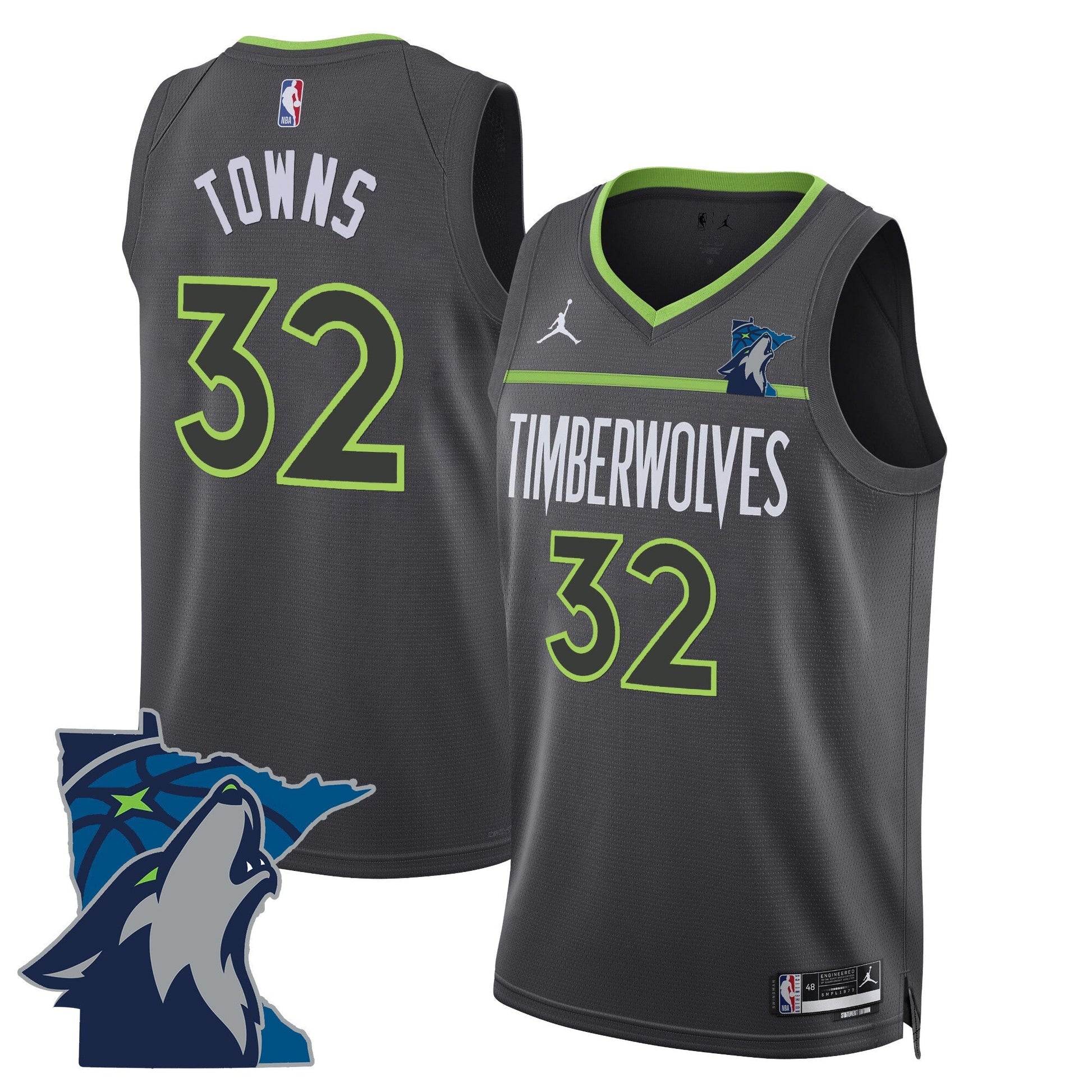 Men's Minnesota Timberwolves Swingman Jersey - Minnesota Patch - All Stitched