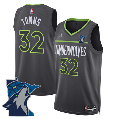 Men's Minnesota Timberwolves Swingman Jersey - Minnesota Patch - All Stitched