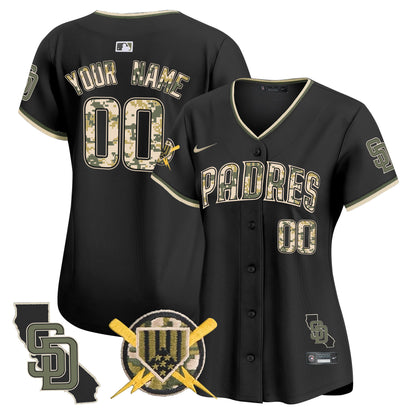 San Diego Padres Armed Forces Day Vapor Premier Limited Custom Jersey - All Stitched V2