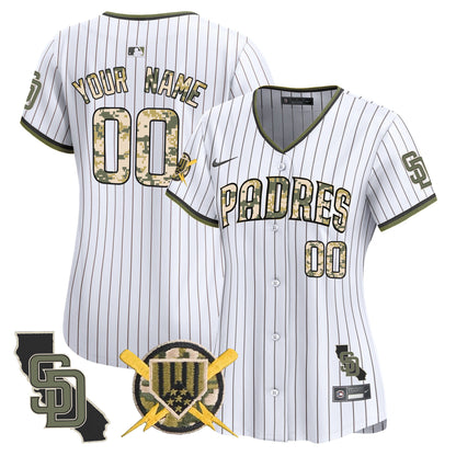 San Diego Padres Armed Forces Day Vapor Premier Limited Custom Jersey - All Stitched V2