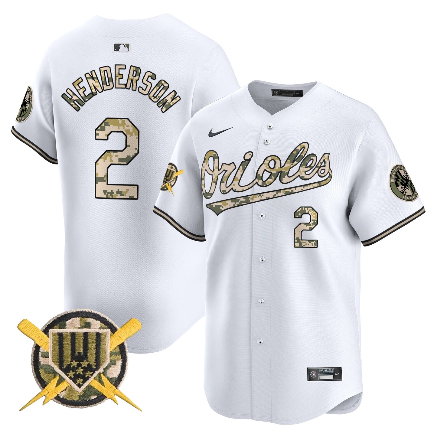 Men's Baltimore Orioles Armed Forces Day Vapor Premier Limited Jersey - All Stitched