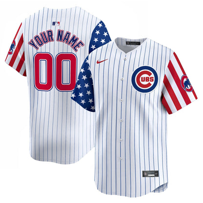 Chicago Cubs 2025 Memorial Day Vapor Premier Limited Custom Jersey - All Stitched