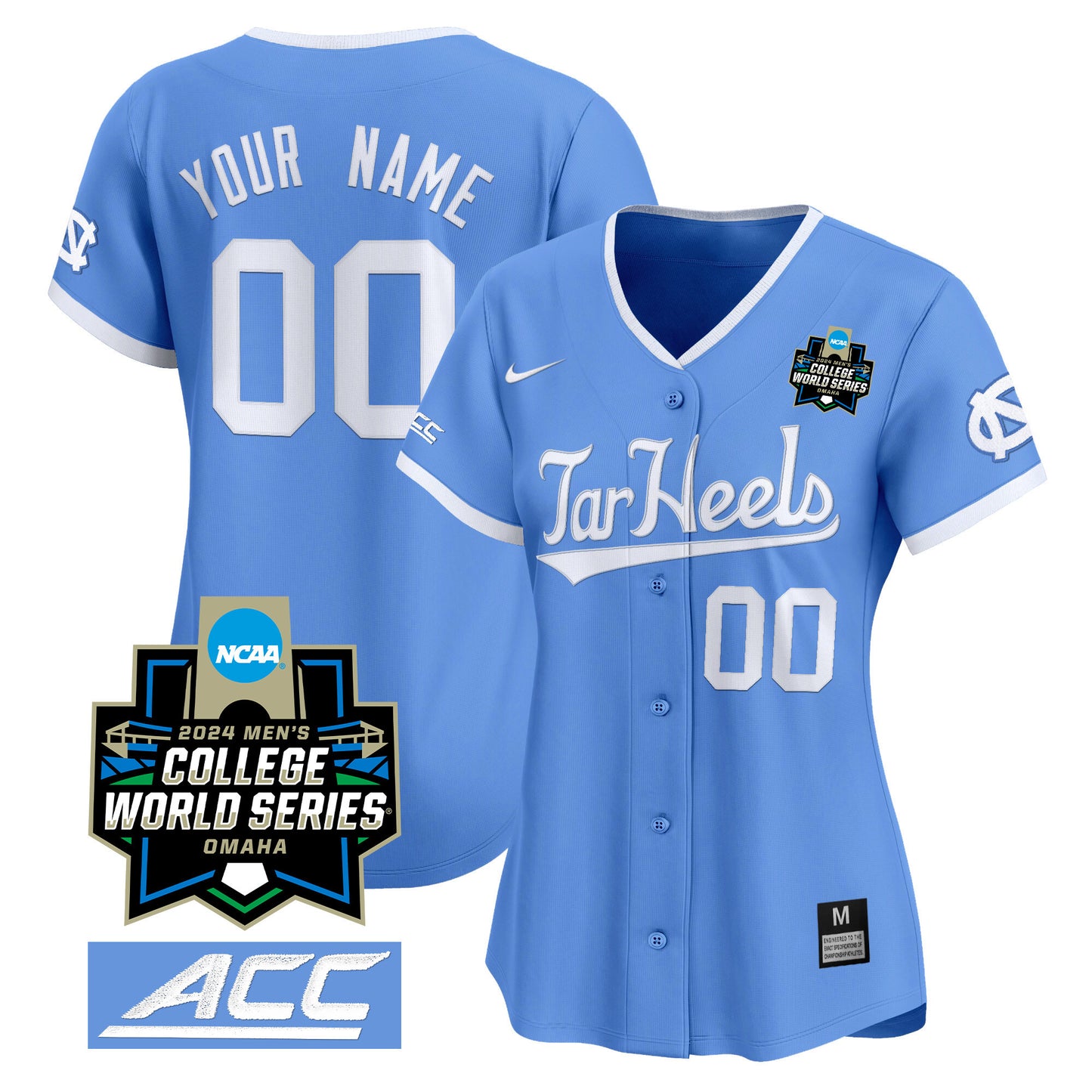 North Carolina Tar Heels 2024 College World Series Vapor Premier Limited Custom Jersey - All Stitched