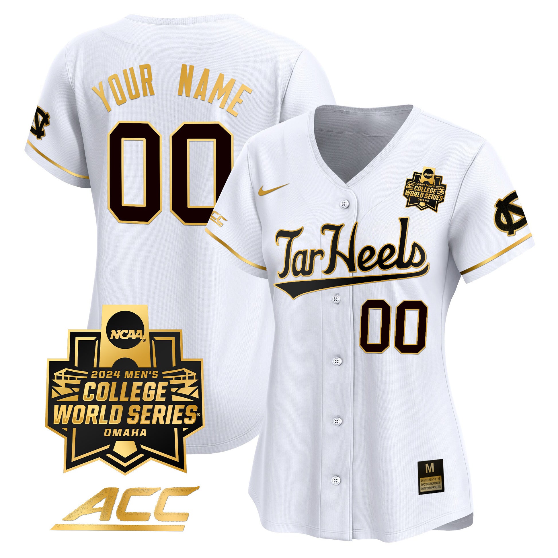 North Carolina Tar Heels 2024 College World Series Vapor Premier Limited Custom Jersey - All Stitched