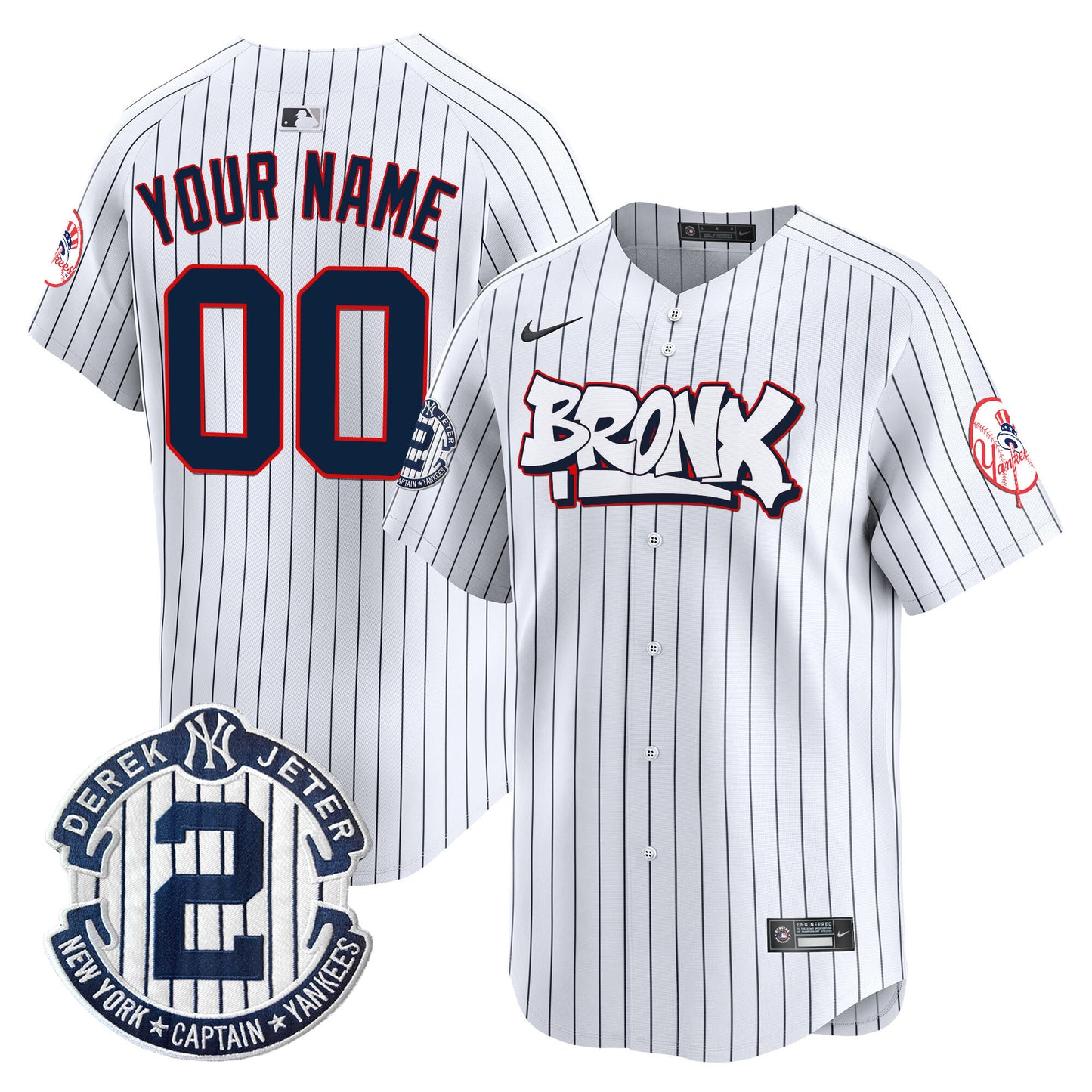 New York Yankees The Bronx Graffiti Vapor Premier Limited Custom Jersey V4 - All Stitched