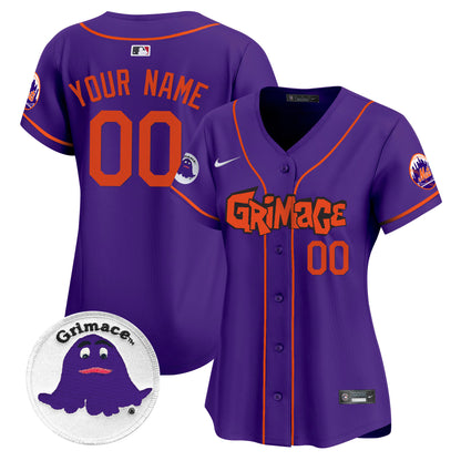 Mets Grimace Vapor Premier Limited Custom Jersey V2 - All Stitched
