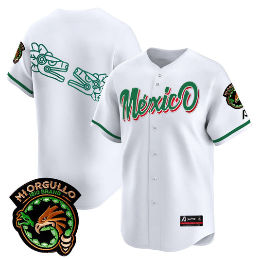 Mexico Quetzalcoatl Baseball White Jersey - All Stitched