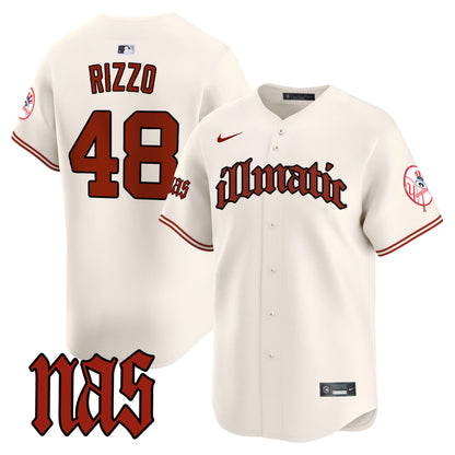 Men's New York Yankees Nas Illmatic Vapor Premier Limited Jersey - All Stitched