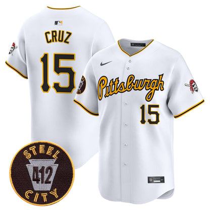 Pittsburgh Pirates 412 Patch Vapor Premier Limited Jersey V4 - All Stitched