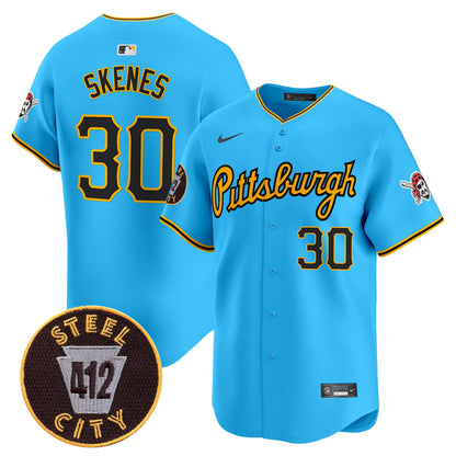 Pittsburgh Pirates 412 Patch Vapor Premier Limited Jersey V4 - All Stitched