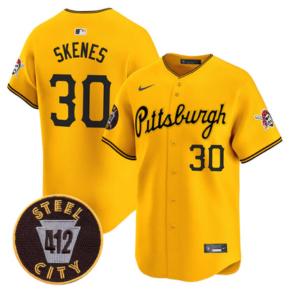 Pittsburgh Pirates 412 Patch Vapor Premier Limited Jersey V4 - All Stitched