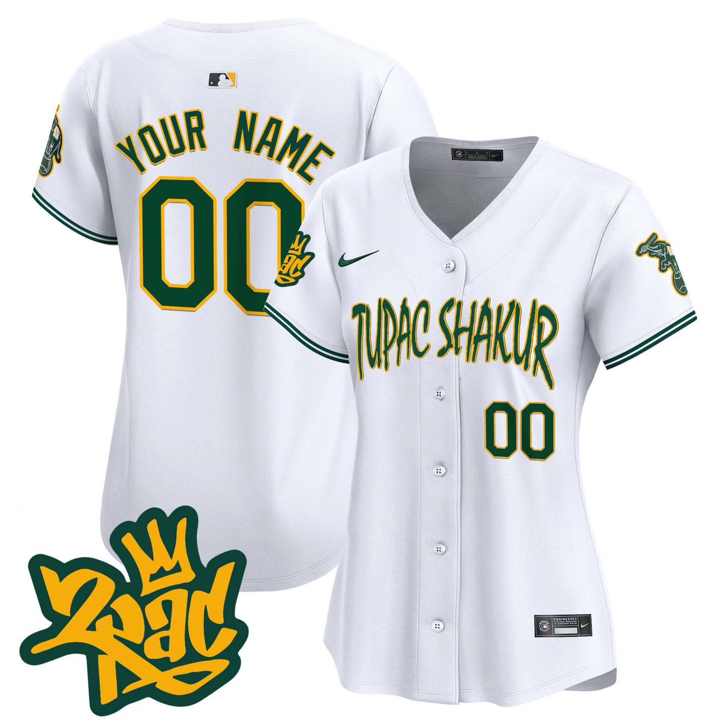 Oakland Athletics Tupac Shakur Vapor Premier Limited Custom Jersey - All Stitched