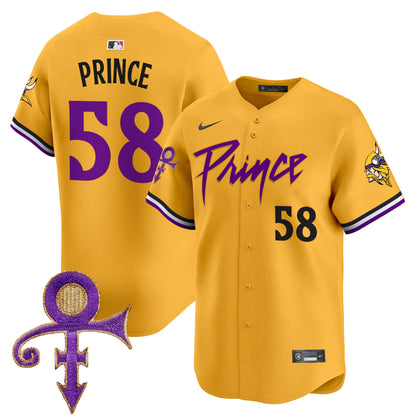 Men's Minnesota Vikings Prince Patch Vapor Premier Limited Jersey - All Stitched
