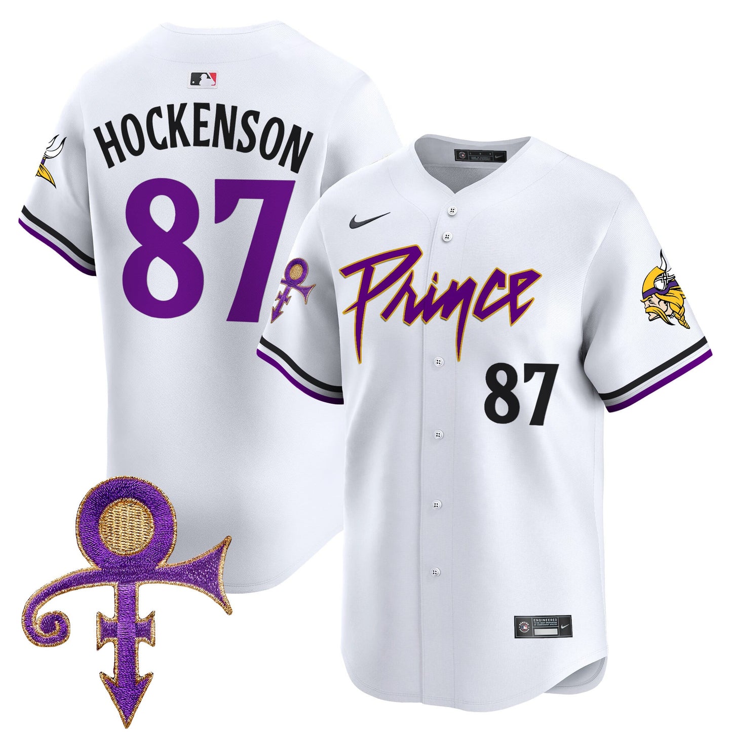 Men's Minnesota Vikings Prince Patch Vapor Premier Limited Jersey - All Stitched