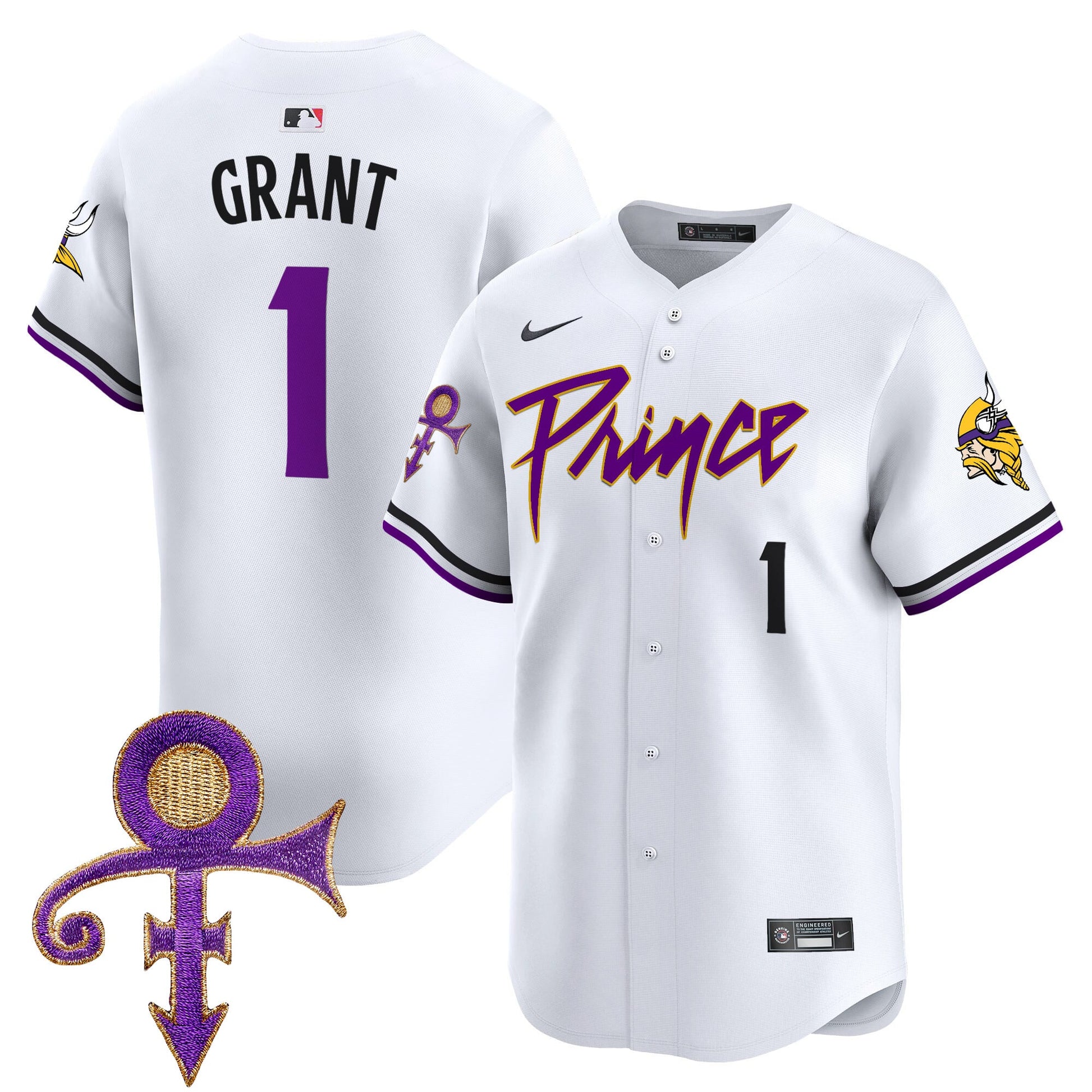Men's Minnesota Vikings Prince Patch Vapor Premier Limited Jersey - All Stitched