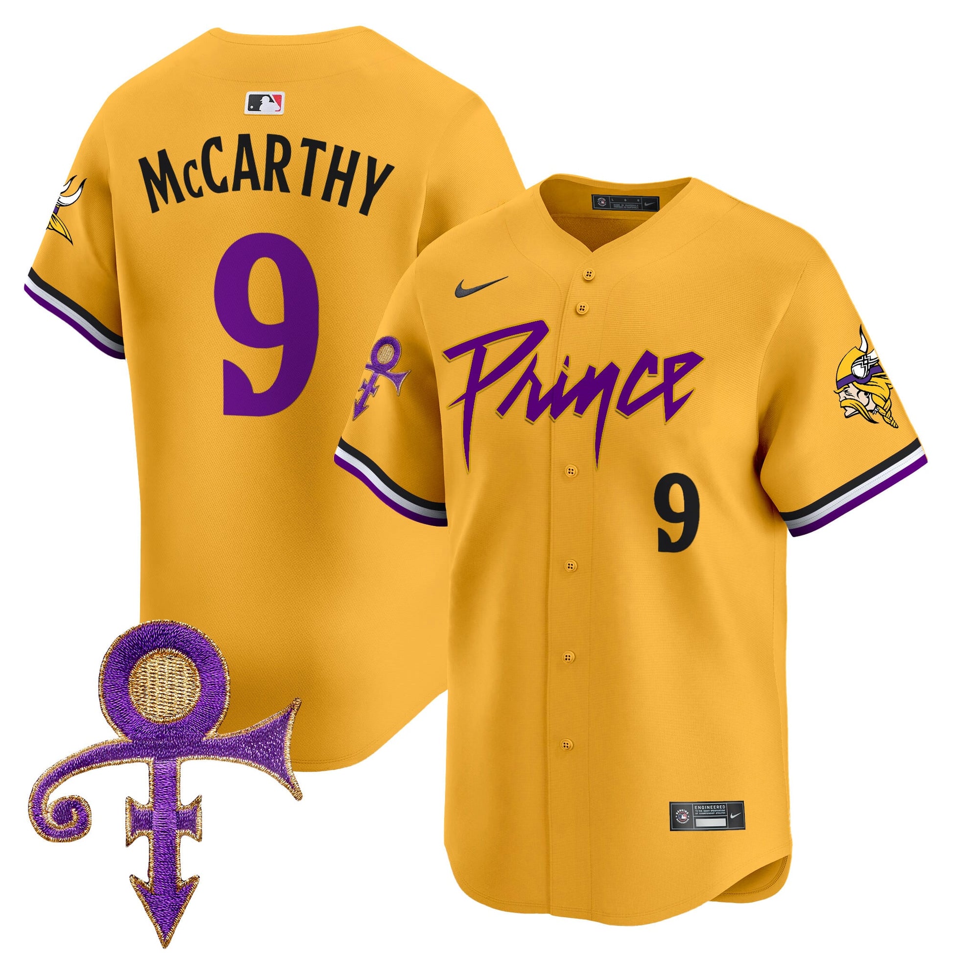 Men's Minnesota Vikings Prince Patch Vapor Premier Limited Jersey - All Stitched
