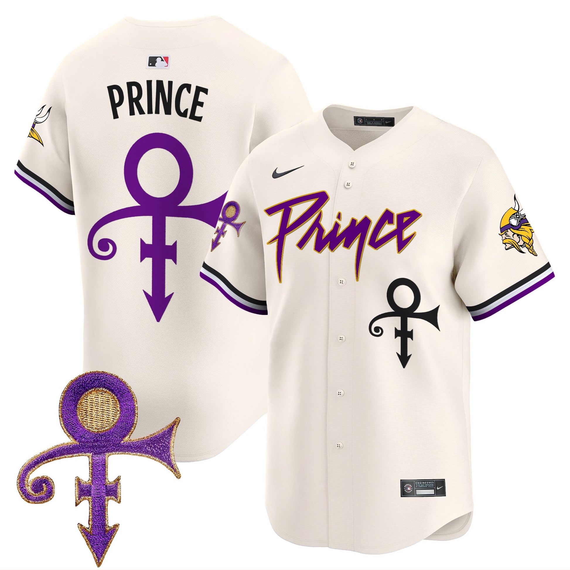 Men's Minnesota Vikings Prince Patch Vapor Premier Limited Jersey - All Stitched