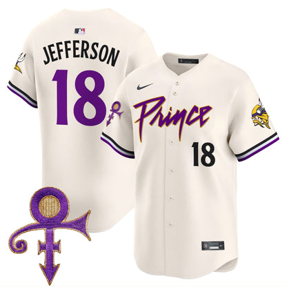 Men's Minnesota Vikings Prince Patch Vapor Premier Limited Jersey - All Stitched