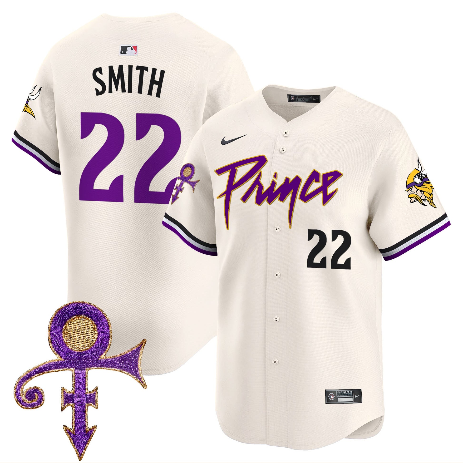 Men's Minnesota Vikings Prince Patch Vapor Premier Limited Jersey - All Stitched