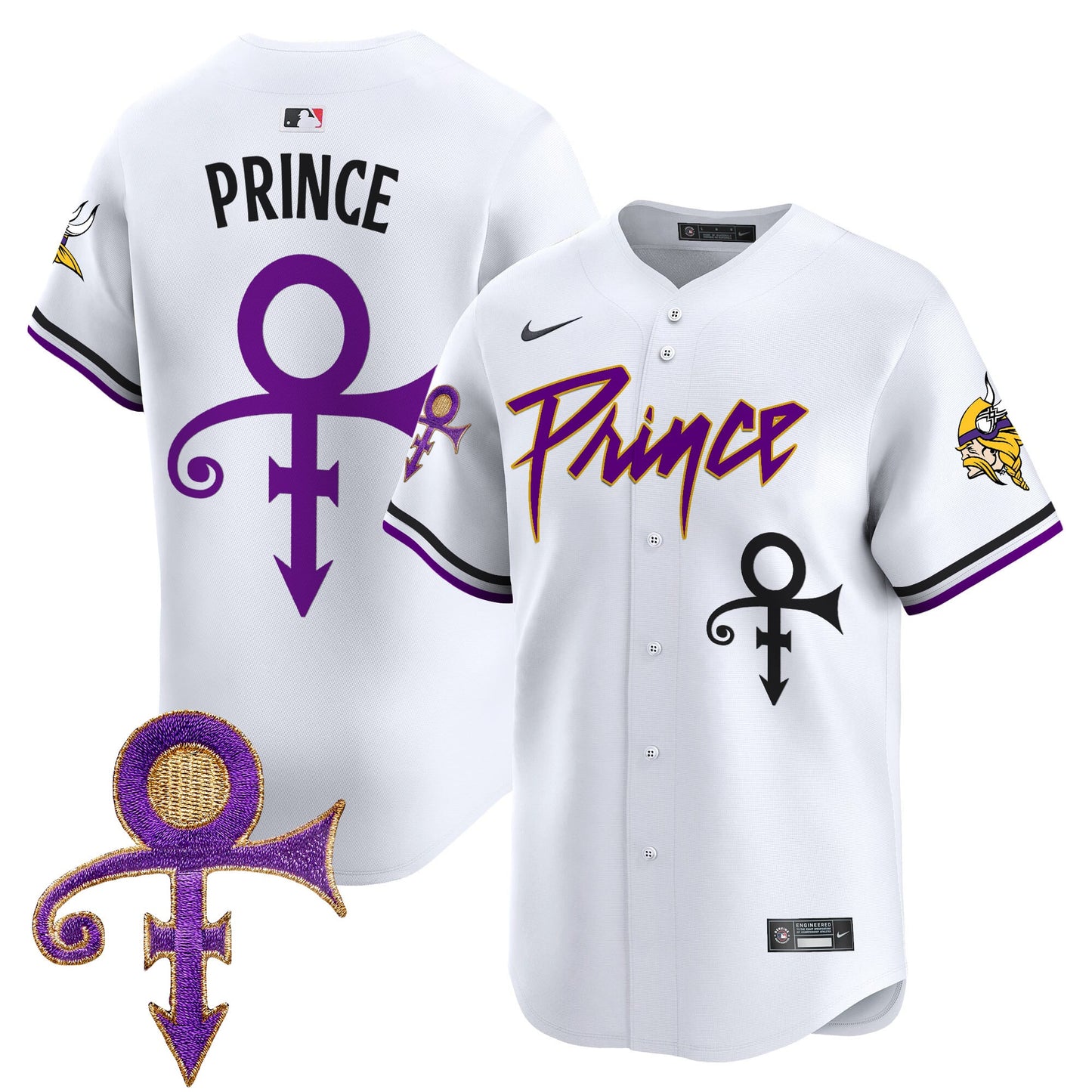 Men's Minnesota Vikings Prince Patch Vapor Premier Limited Jersey - All Stitched