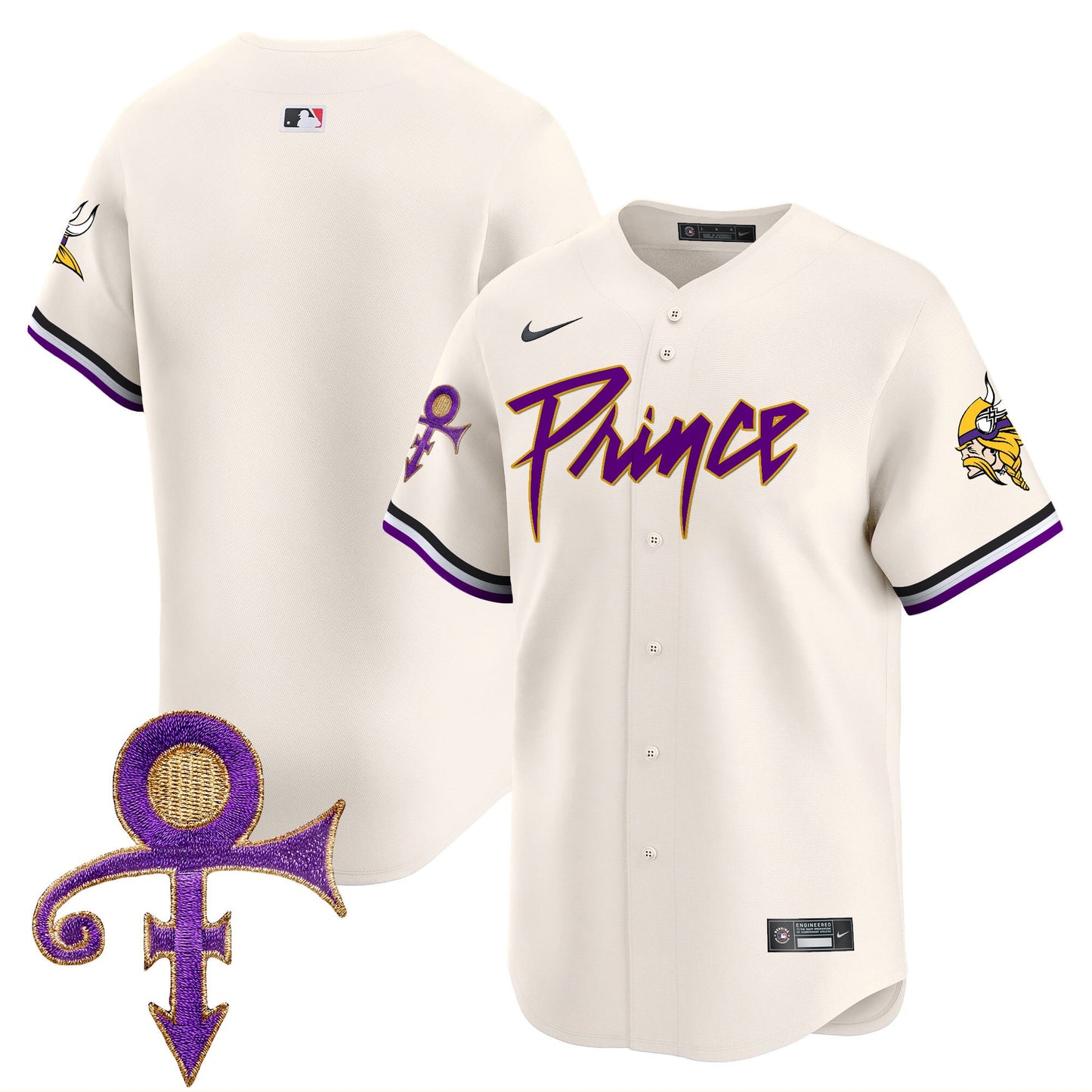 Men's Minnesota Vikings Prince Patch Vapor Premier Limited Jersey - All Stitched